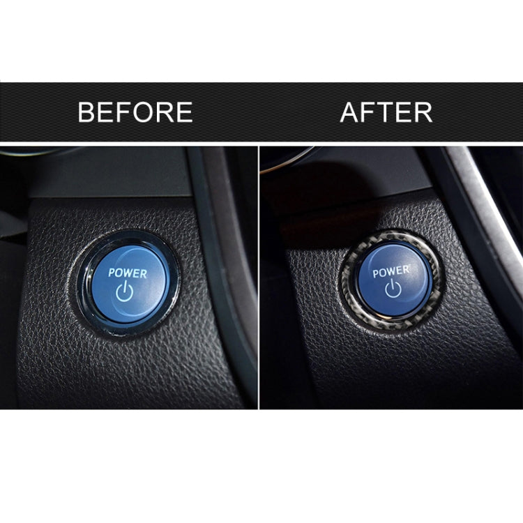 Car Carbon Fiber One-button Start Decorative Sticker for Toyota Eighth Generation Camry 2018-2019