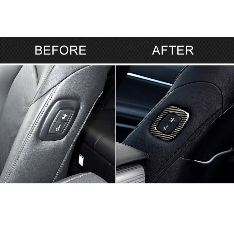 Car Carbon Fiber Seat Adjustment Decorative Sticker for Toyota Eighth Generation Camry 2018-2019, Left Drive