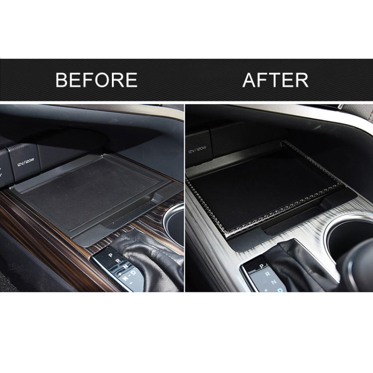 Car Carbon Fiber Storage Box U Shape Frame Decorative Sticker for Toyota Eighth Generation Camry 2018-2019