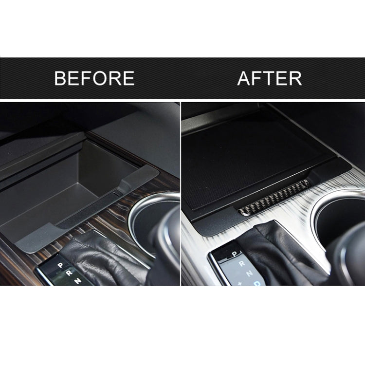 Car Carbon Fiber Storage Box Groove Decorative Sticker for Toyota Eighth Generation Camry 2018-2019, Left Drive