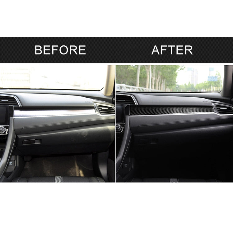Car Carbon Fiber Central Control Decorative Sticker for Honda Tenth Generation Civic 2016-2019