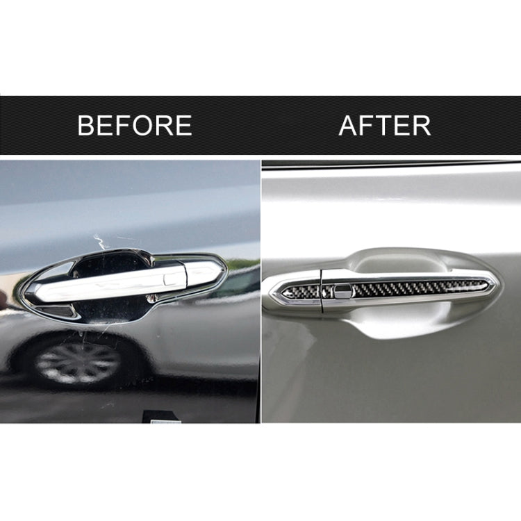 Car Carbon Fiber Outside Door Handle Decorative Sticker for Cadillac XT5 2016-2017