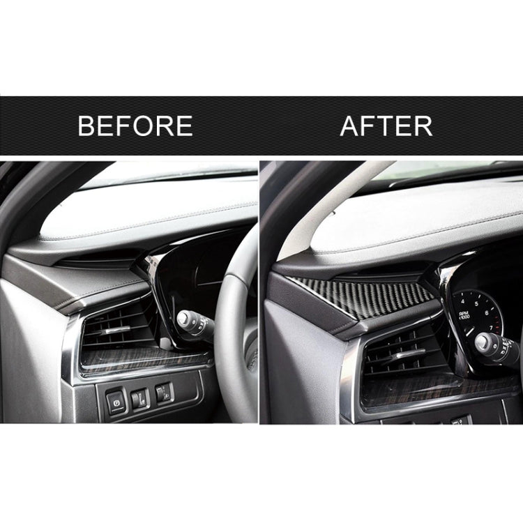 Car Carbon Fiber Main Driving Triangle Decorative Sticker for Cadillac XT5 2016-2017, Left Drive