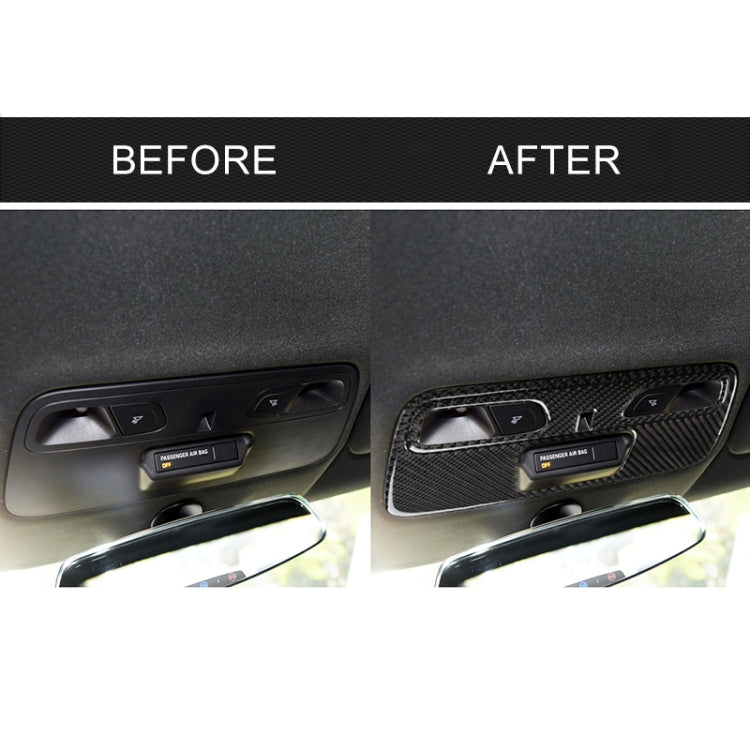 2 in 1 Car Carbon Fiber Dome Light Panel Decorative Sticker for Chevrolet Camaro 2016