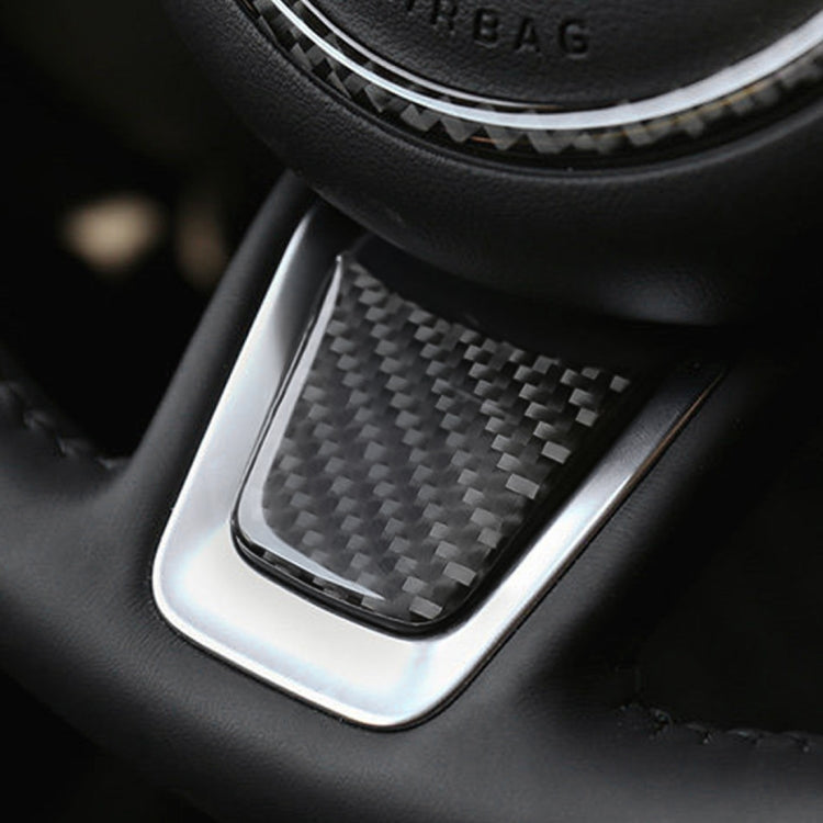 Carbon Fiber Car Steering Wheel Decorative Sticker for Jaguar F-PACE