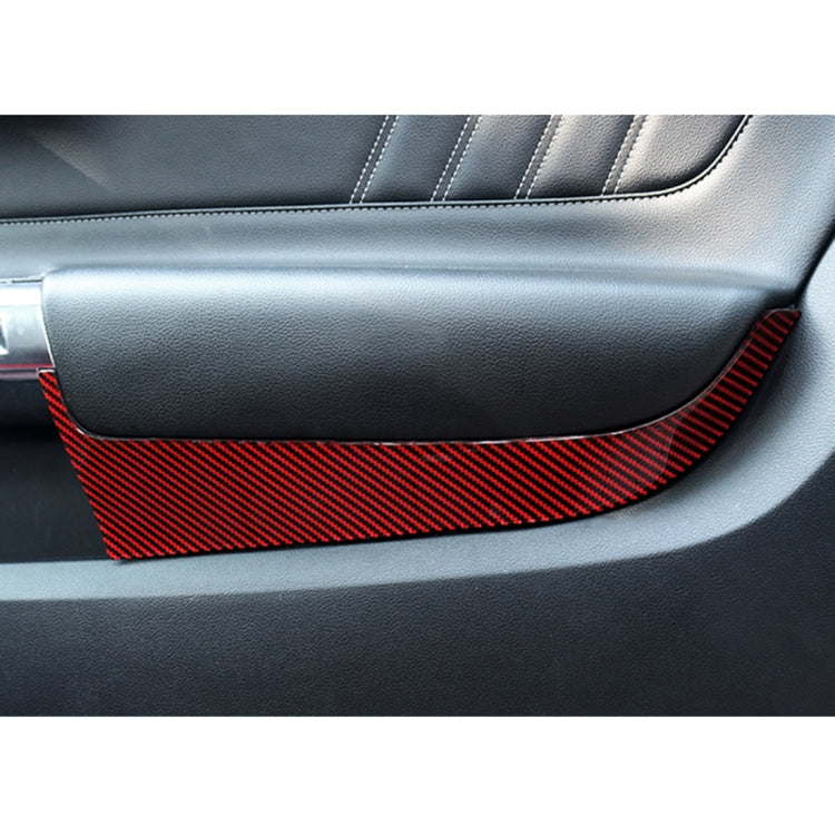 2 in 1 Car Carbon Fiber Door Panel Decorative Sticker for Ford Mustang 2015-2020