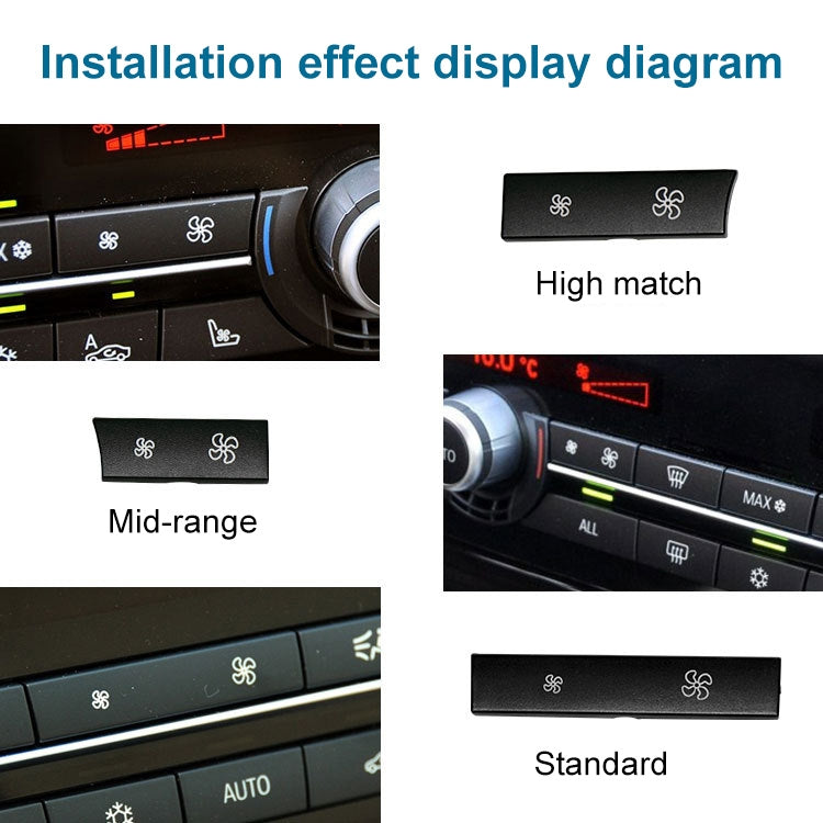 Car Wind Power Switch Air Conditioning Air Volume Button for BMW 5 Series 2011-2017 / 7 Series 2009-2015, Standard Air Volume
