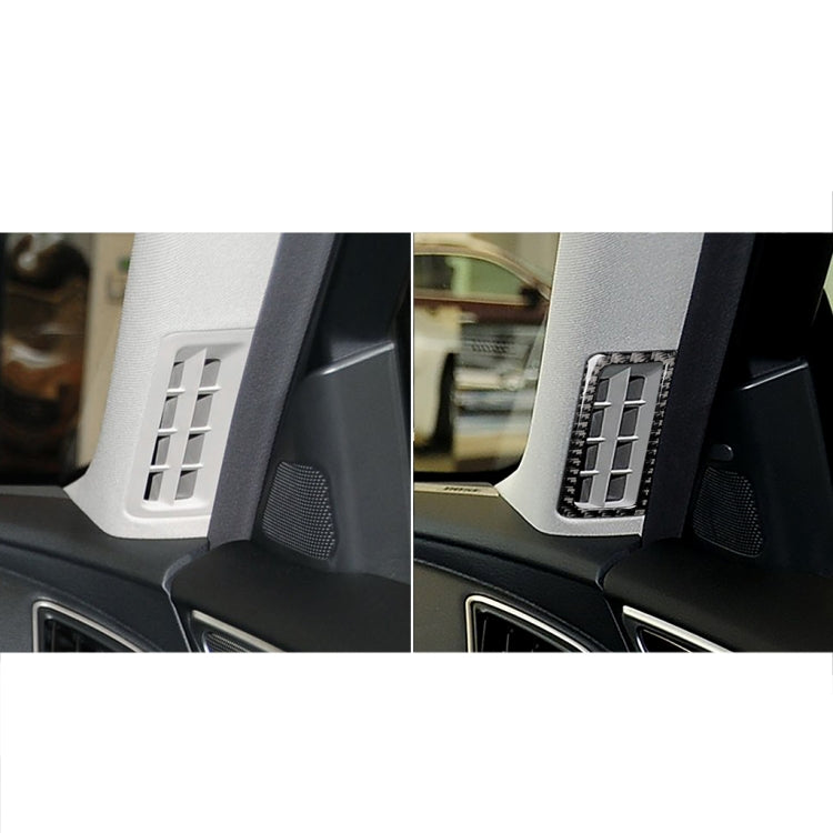 2 PCS Car Carbon Fiber A Column Air Outlet Frame Decorative Sticker for Infiniti Q50 / Q60 2014-2020
