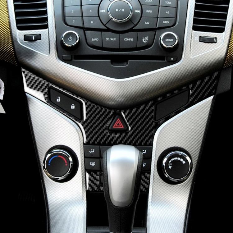 Car Carbon Fiber Air Conditioning Panel Decorative Sticker for Chevrolet Cruze 2009-2015, Left and Right Drive Universal