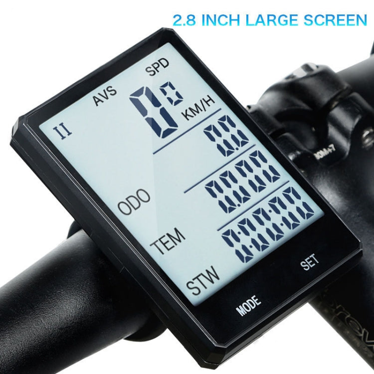 2.8 inch English Wireless Waterproof Cycle Computer LCD Odometer Speedometer