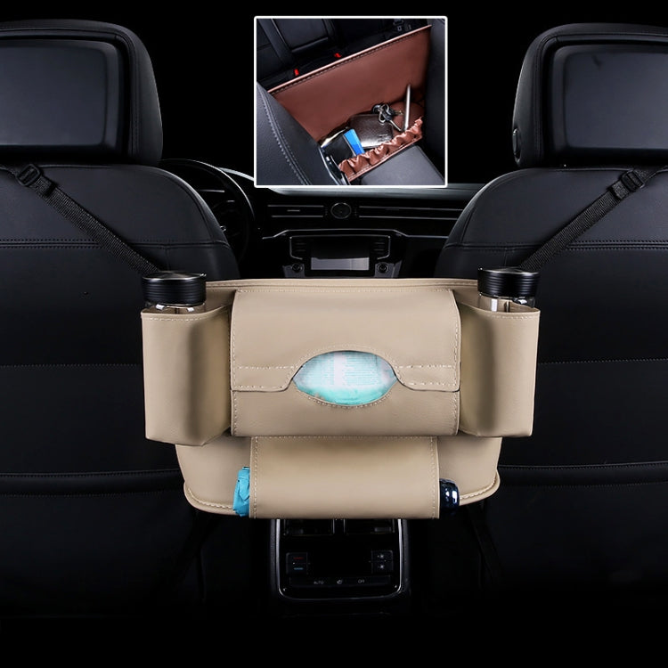 Car Front Seat Hanging Bag Paper Towel / Water Cup Storage Bag