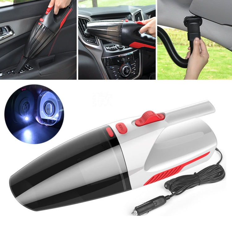 Car Wired Portable 120W Handheld Powerful Vacuum Cleaner with LED Light Cable Length: 5m