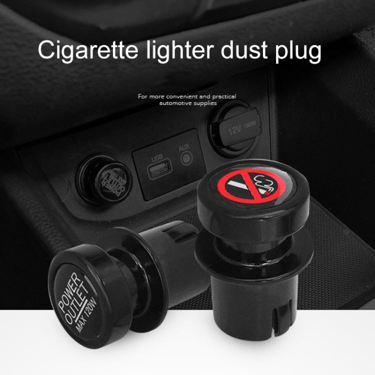 2 PCS / Set Car Cigarette Lighter Dust Cover Plug