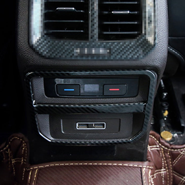 Car Carbon Fiber Rear Air Outlet Frame Decorative Sticker for Volkswagen Tiguan L 2019-2021