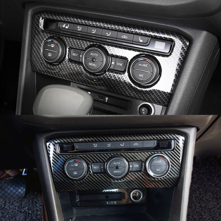 Car Carbon Fiber Air Conditioning Panel Decorative Sticker for Volkswagen Tiguan L 2019-2021, High Configuration