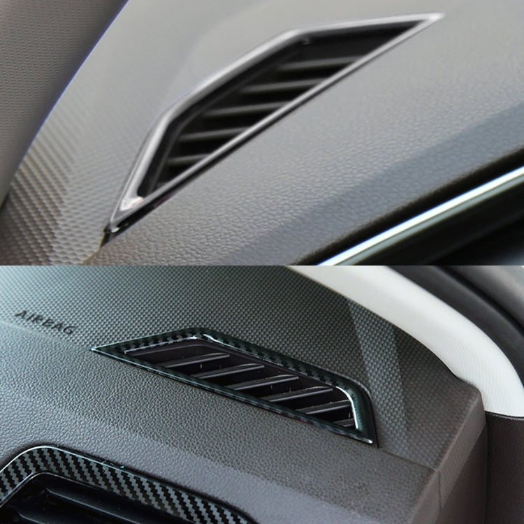 Car Carbon Fiber Dashboard Air Outlet Frame Decorative Sticker for Volkswagen Tiguan L 2019-2021