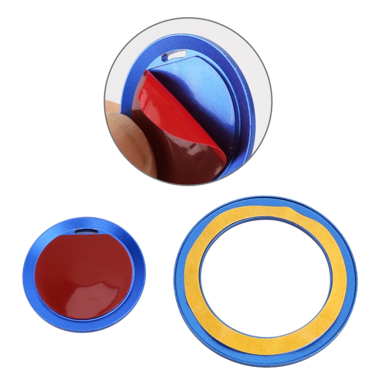 Car Engine Start Key Push Button Ring Trim Metal Sticker Decoration for Cadillac CT5 CT4 XT4 XT6 / Chevrolet Silverado