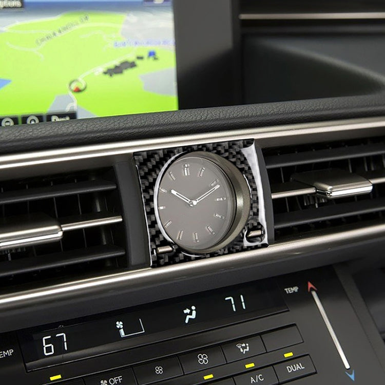 Car Carbon Fiber Clock Box Decorative Sticker for Lexus IS250 2013-, Left Drive