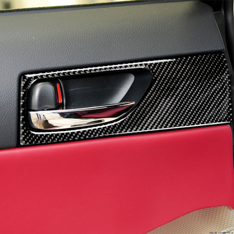 Car Carbon Fiber Rear Door Handle Decorative Sticker for Lexus IS250 2013-, Left Drive