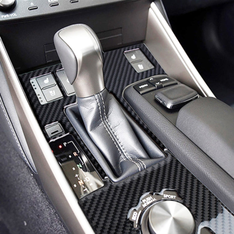 Car Carbon Fiber Gear Position Panel Decorative Sticker for Lexus IS250 2013-, Left Drive A Style