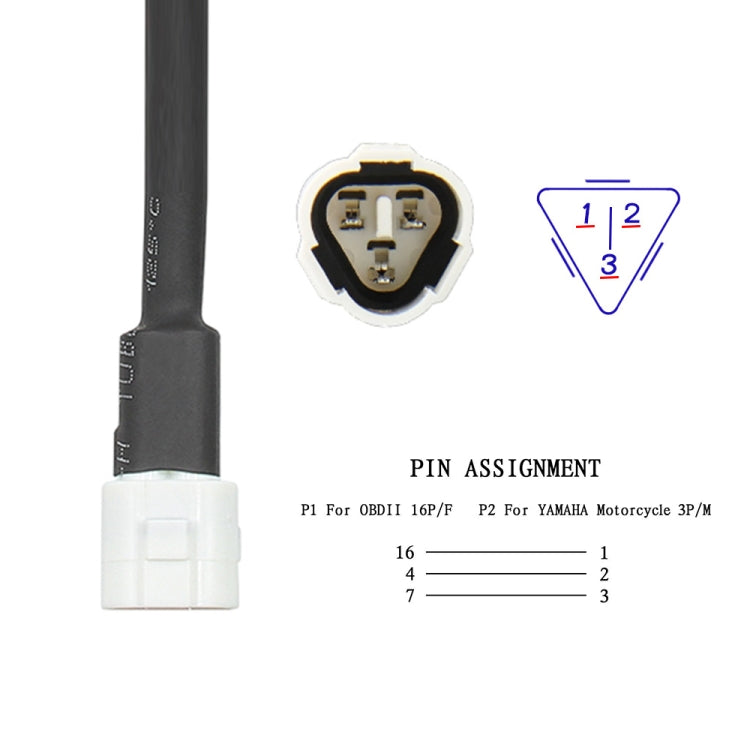 OBD to 3Pin Motorcycle Adapter Cable for Yamaha