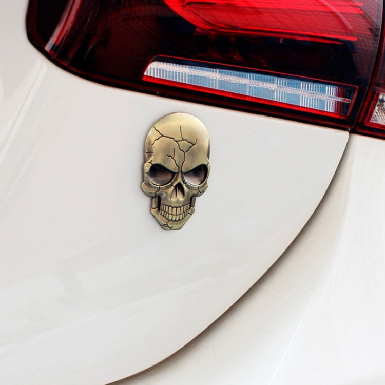 Three-dimensional Devil Skull Metal Car Sticker