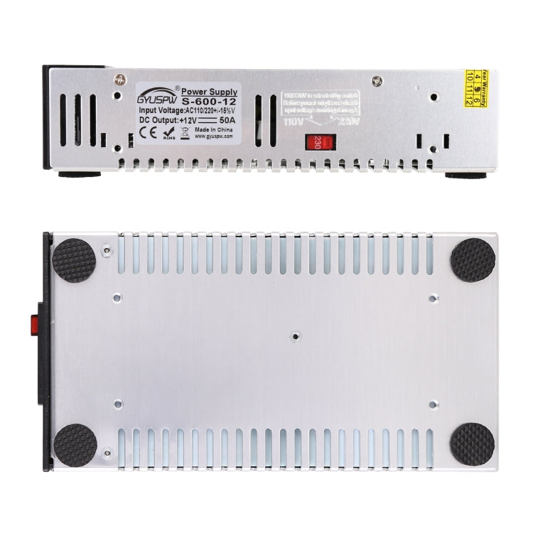 S-300-12 DC12V 300W 25A DIY Regulated DC Switching Power Supply Power Step-down Transformer with Clip, US Plug, S-600-12