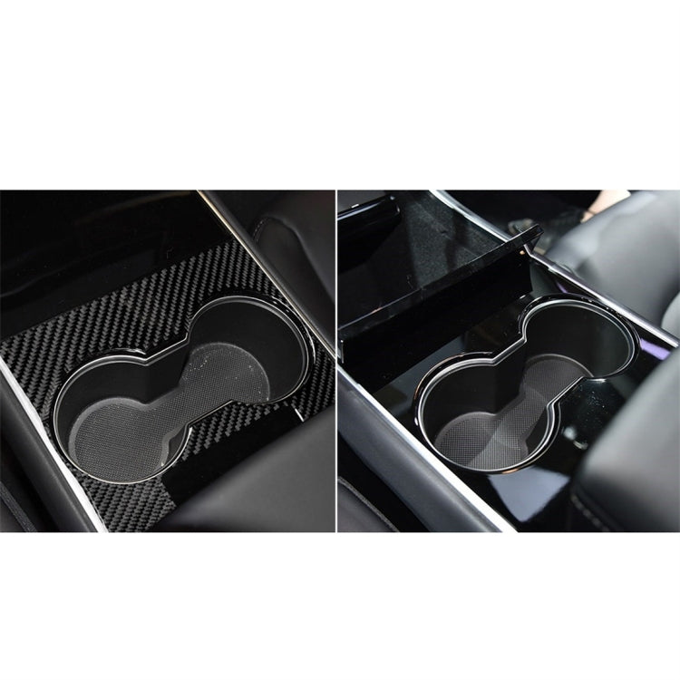 3 PCS Carbon Fiber Car Central Control Decorative Sticker for Tesla Model 3, Central Control