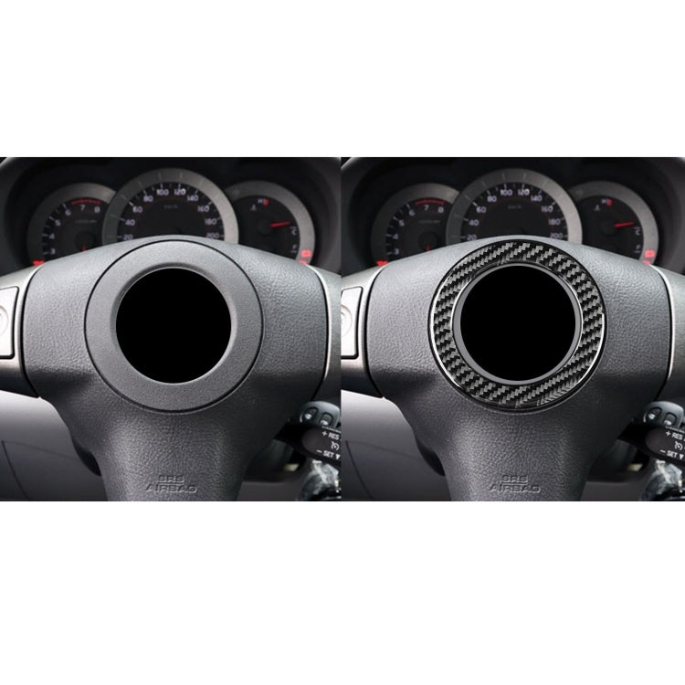 Carbon Fiber Car Steering Wheel Decorative Sticker for Toyota Old RAV4 2006-2013,Left and Right Drive Universal