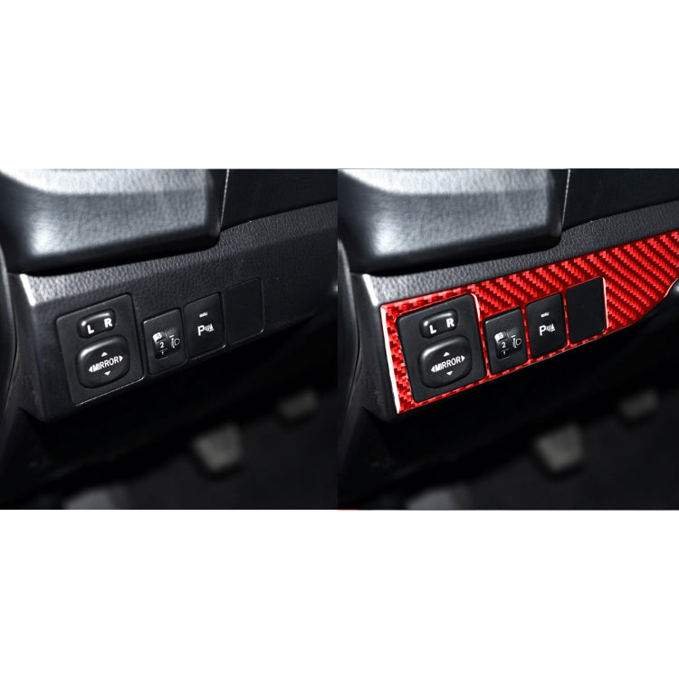 Carbon Fiber Car Headlight Switch Decorative Sticker for Toyota Corolla 2014-2018,Left Drive