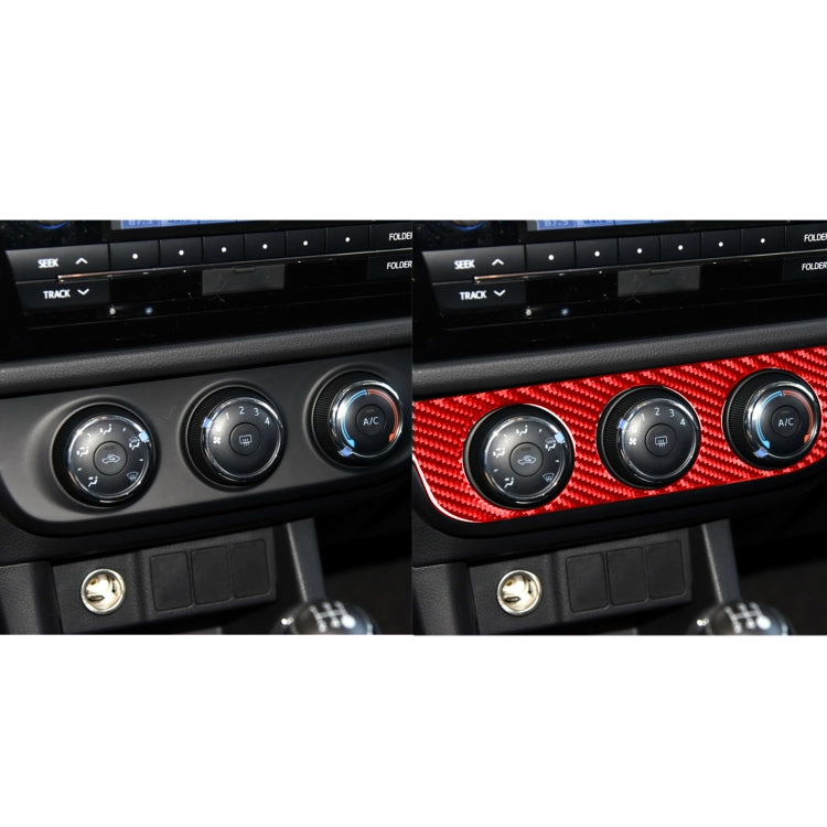 Carbon Fiber Car Air Conditioner Switch Panel A Decorative Sticker for Toyota Corolla 2014-2018,Left Drive