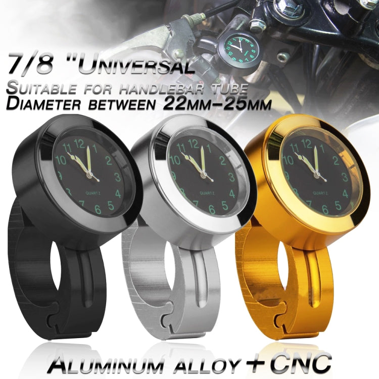 Motorcycle 22-25mm Handlebar Clock Quartz Watch with Lock