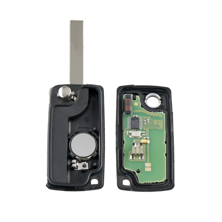 For PEUGEOT 2 Buttons Intelligent Remote Control Car Key with PCF7961 Integrated Chip & Battery & Holder & Slotted Key Blade & FSK Signal, Frequency: 433MHz, For PEUGEOT FSK Signal