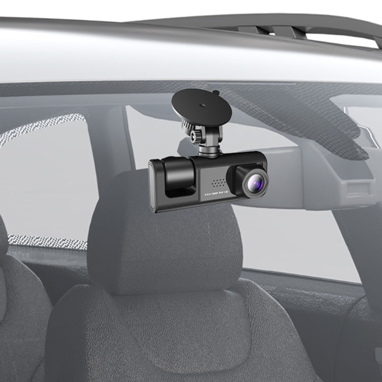 A1 3-lens Video HD Night Vision Car Driving Recorder, with Rear View Camera