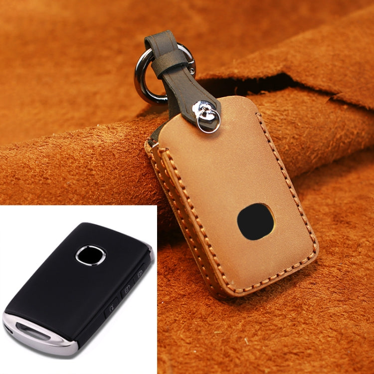 For Mazda New Style Car Cowhide Leather Key Protective Cover Key Case