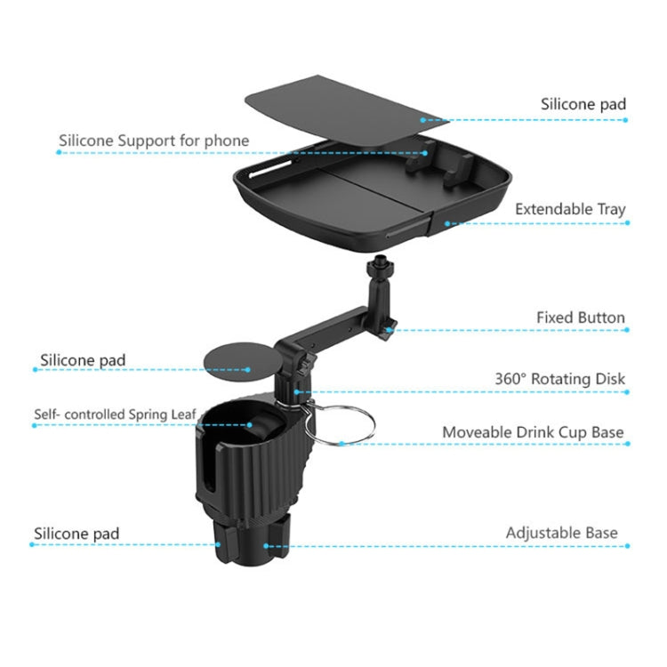 Car Beverage Table Food Rack Mobile Phone Holder, Beverage Table Food Rack