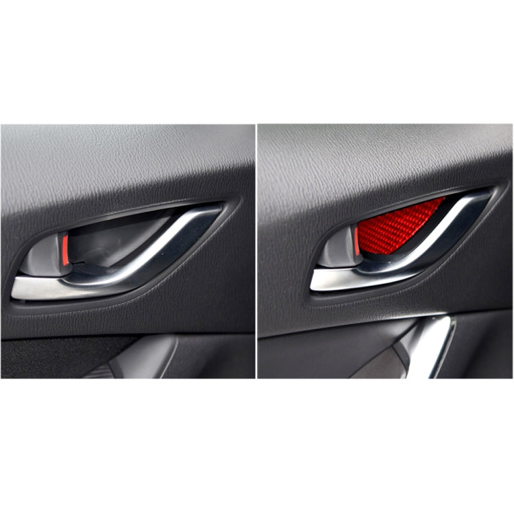 Car Carbon Fiber Inside Door Bowl Decorative Sticker for Mazda CX-5 2013-2018, Left and Right Drive