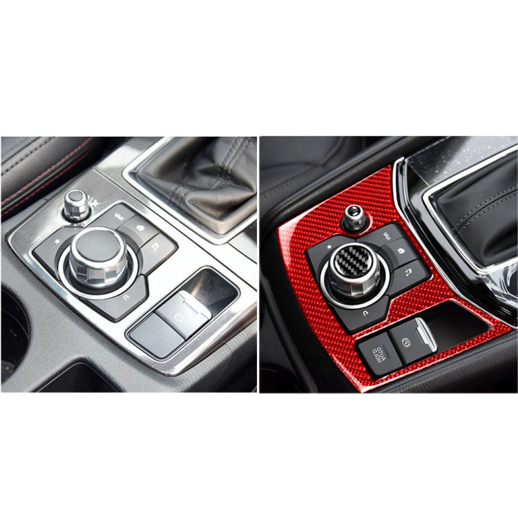 Car Carbon Fiber Handbrake Panel Decorative Sticker for Mazda CX-5 2017-2018, Right Drive