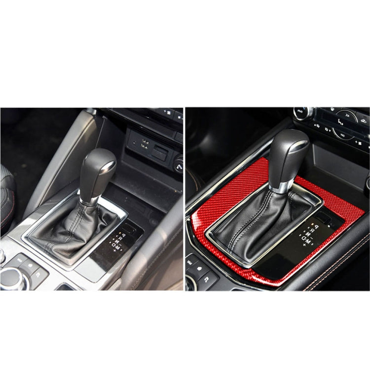 Car Carbon Fiber Gear Panel Decorative Sticker for Mazda CX-5 2017-2018, Right Drive