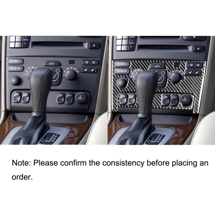 Car Carbon Fiber Air Conditioning Panel A Decorative Sticker for Volvo XC90 2003-2014, Left and Right Drive Universal