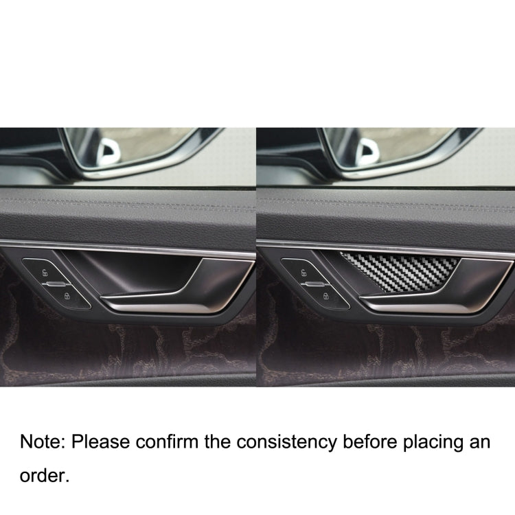 Car Carbon Fiber Inner Door Bowl Decorative Sticker for Audi A6L / A7 2019-, Left and Right Drive Universal