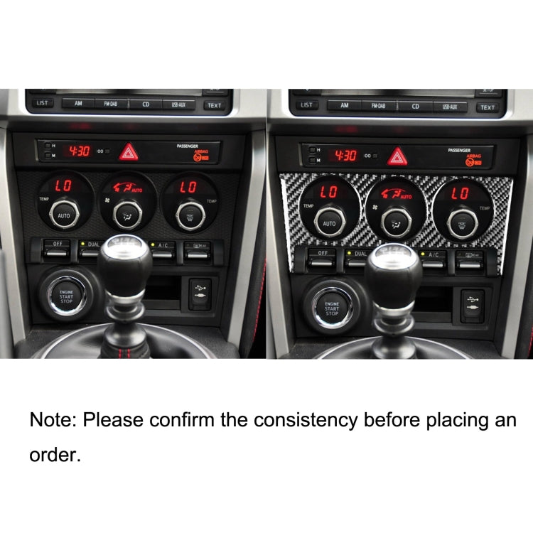 Car Carbon Fiber Air Conditioning Button A Decorative Sticker for Subaru BRZ / Toyota 86 2017-2019, Left and Right Drive Universal