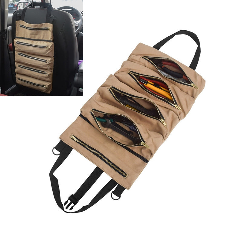 Car Auto Multi-function Canvas Storage Bag Portable Tool Bag Hanging Pocket Bag