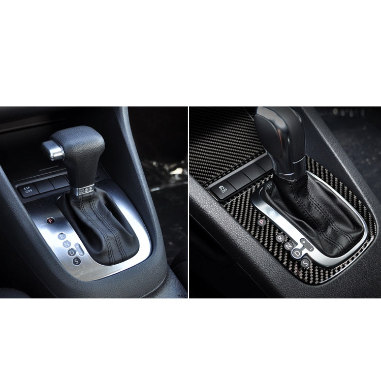 Carbon Fiber Car Gear B Decorative Sticker for Volkswagen Golf 6 2008-2012, Left Driving