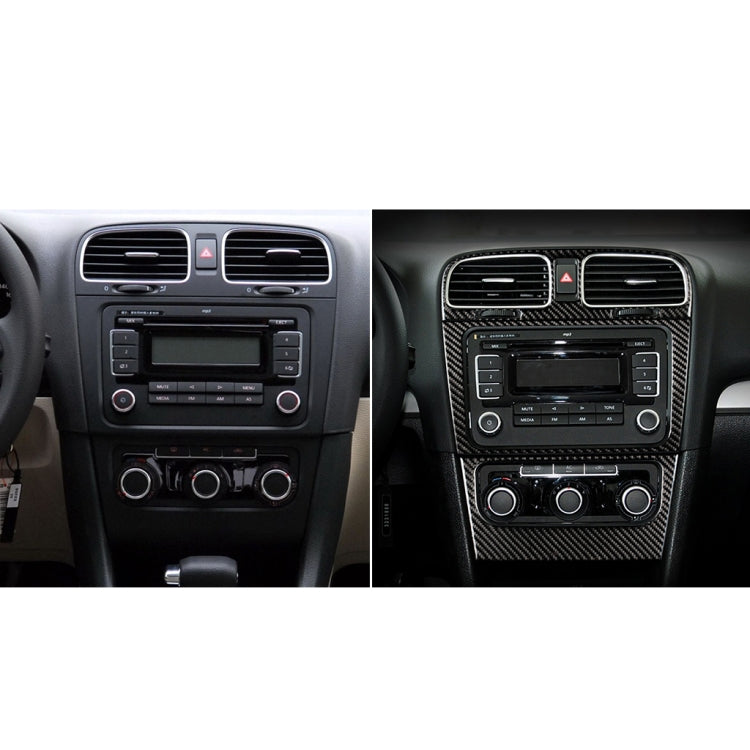 Carbon Fiber Car Air Conditioning Panel Decorative Sticker for Volkswagen Golf 6 2008-2012