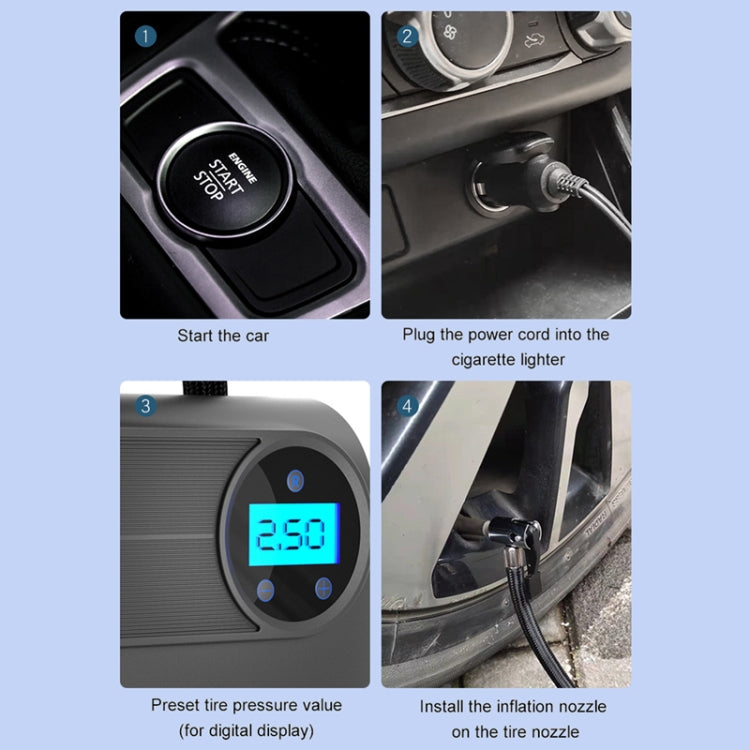 12V Portable Car Tire Air Pump Style:Digital Display Version, Digital Display Version
