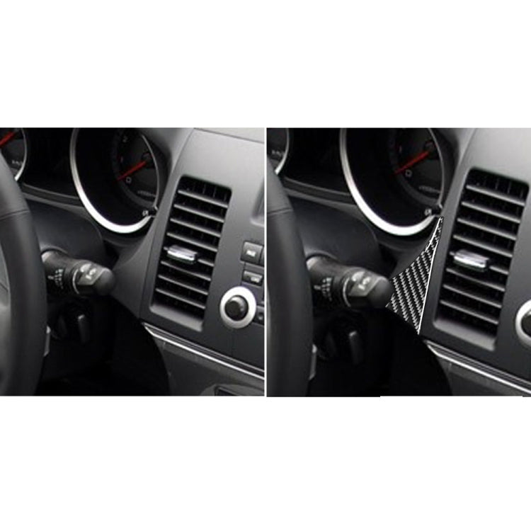 Car Carbon Fiber Right Speedometer Decorative Sticker for Mitsubishi Lancer EVO 2008-2016, Left Drive