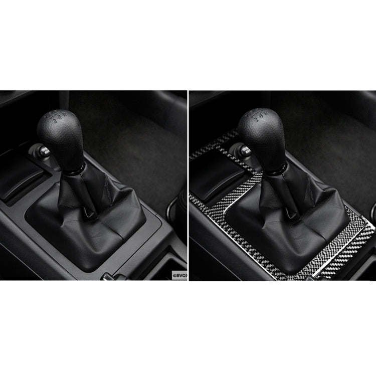 Car Carbon Fiber Manual Gearbox Decorative Sticker for Mitsubishi Lancer EVO (Only GTS) 2008-2015, Left and Right Drive Universal