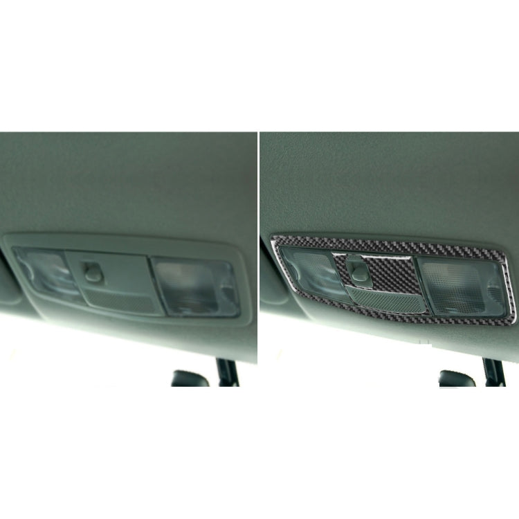Car Carbon Fiber Roof Front Reading Light without Sunroof Decorative Sticker for Mitsubishi Lancer EVO 2008-2015, Left and Right Drive Universal