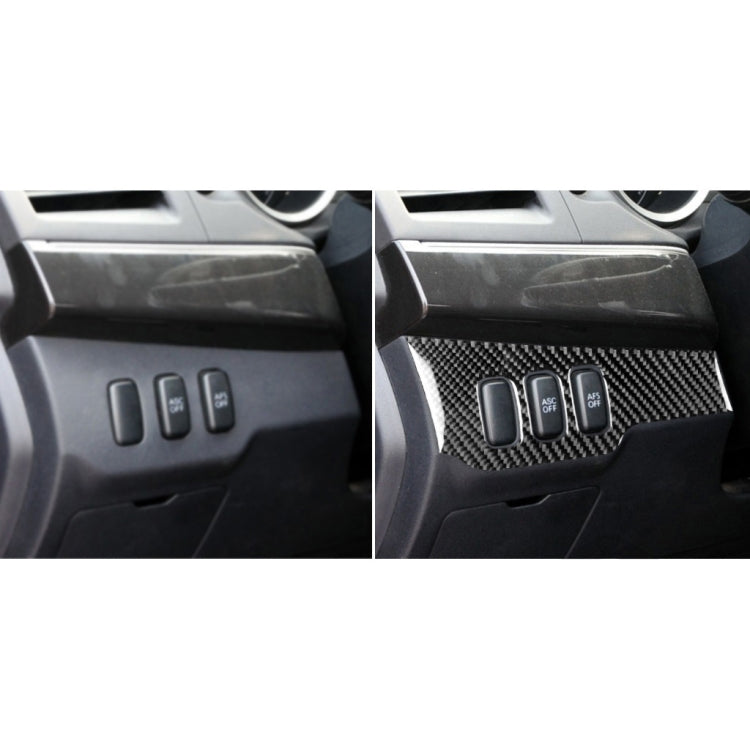 Car Carbon Fiber Dimming Control Panel Decorative Sticker for Mitsubishi Lancer EVO 2008-2015, Left Drive